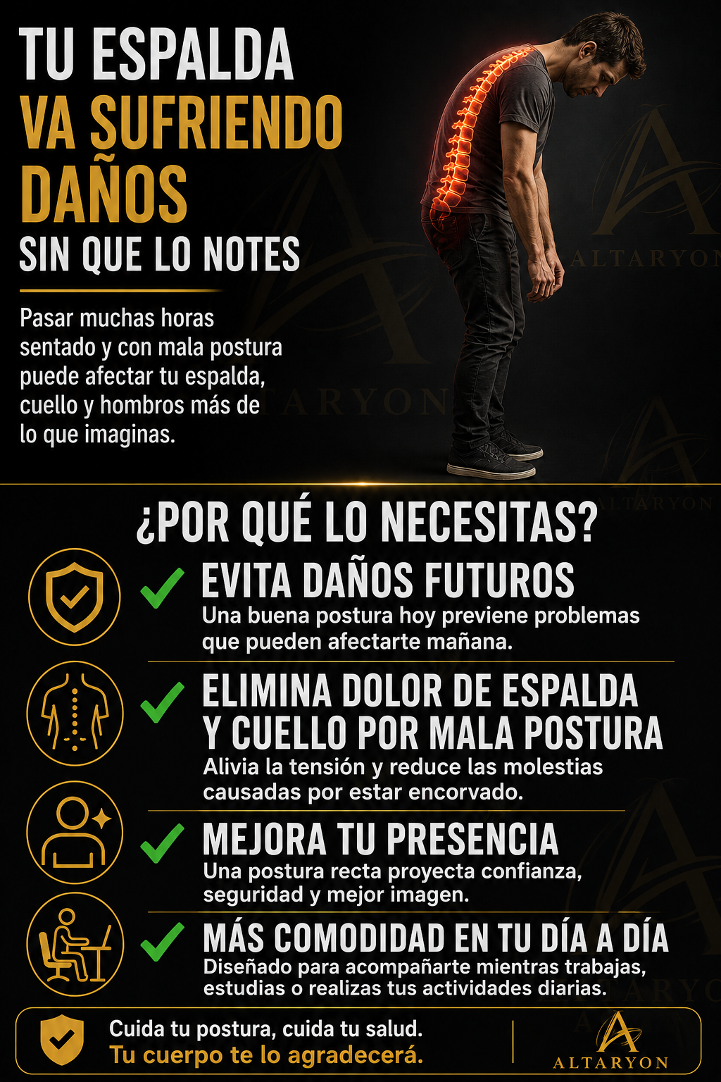 PosturePro™ | Corrector de Postura Ajustable